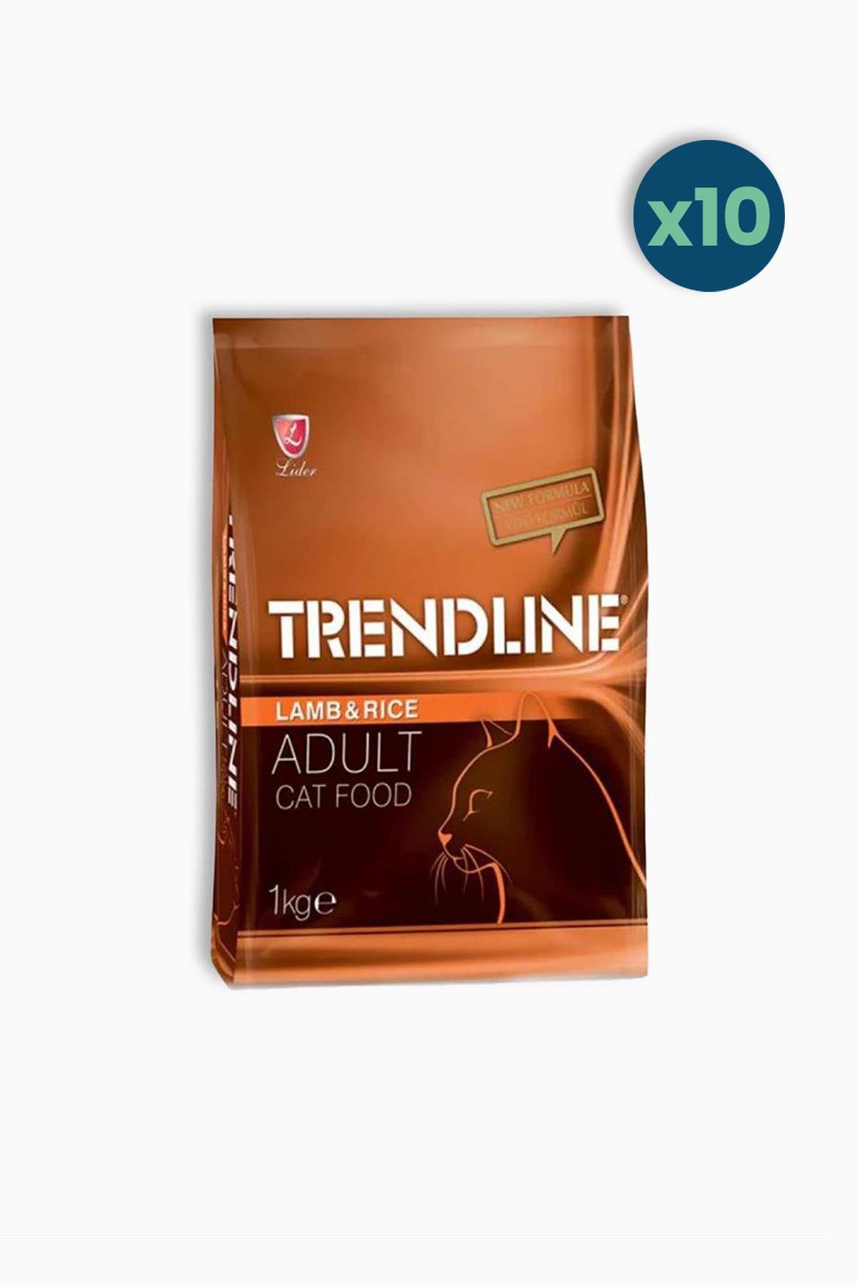 Trendline Kuzu Etli & Pirinçli Yetişkin Kedi Maması 1 Kg 10 Adet