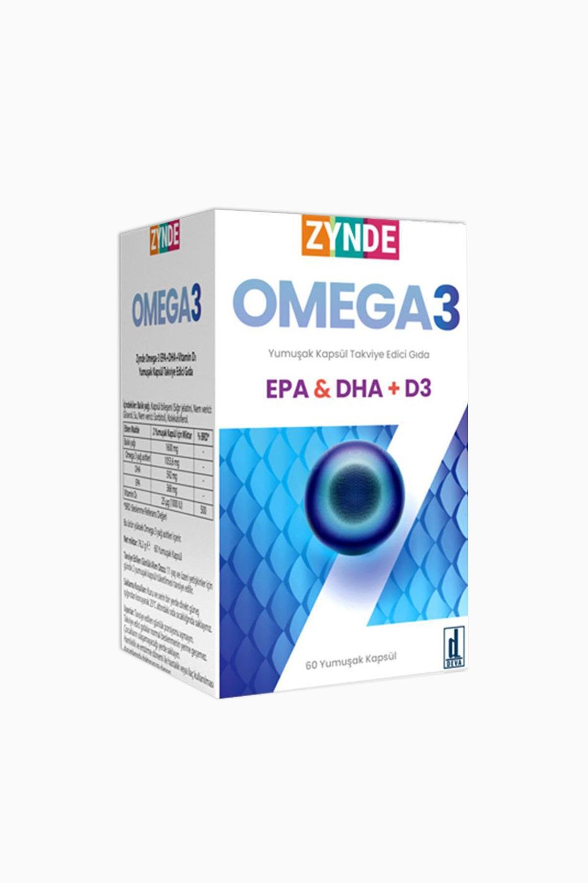 Zynde Omega3 Epa Dha D3 60 Kapsül