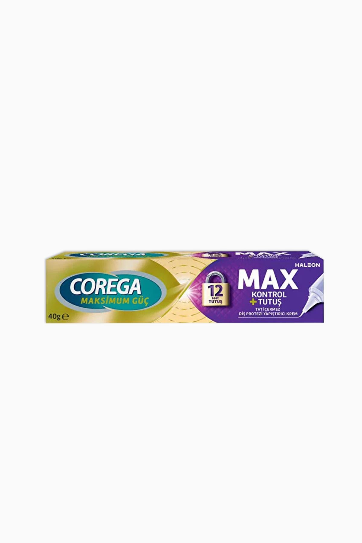 Corega Maksimum Güç Kontrol + Tutuş Diş Protezi Yapıştırıcı Krem 40 gr