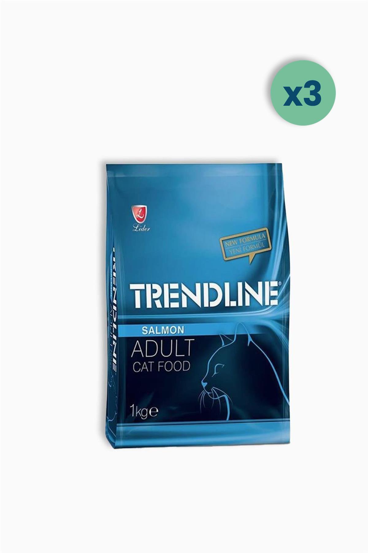 Trendline Somonlu Yetişkin Kedi Maması 1 Kg 3 Adet