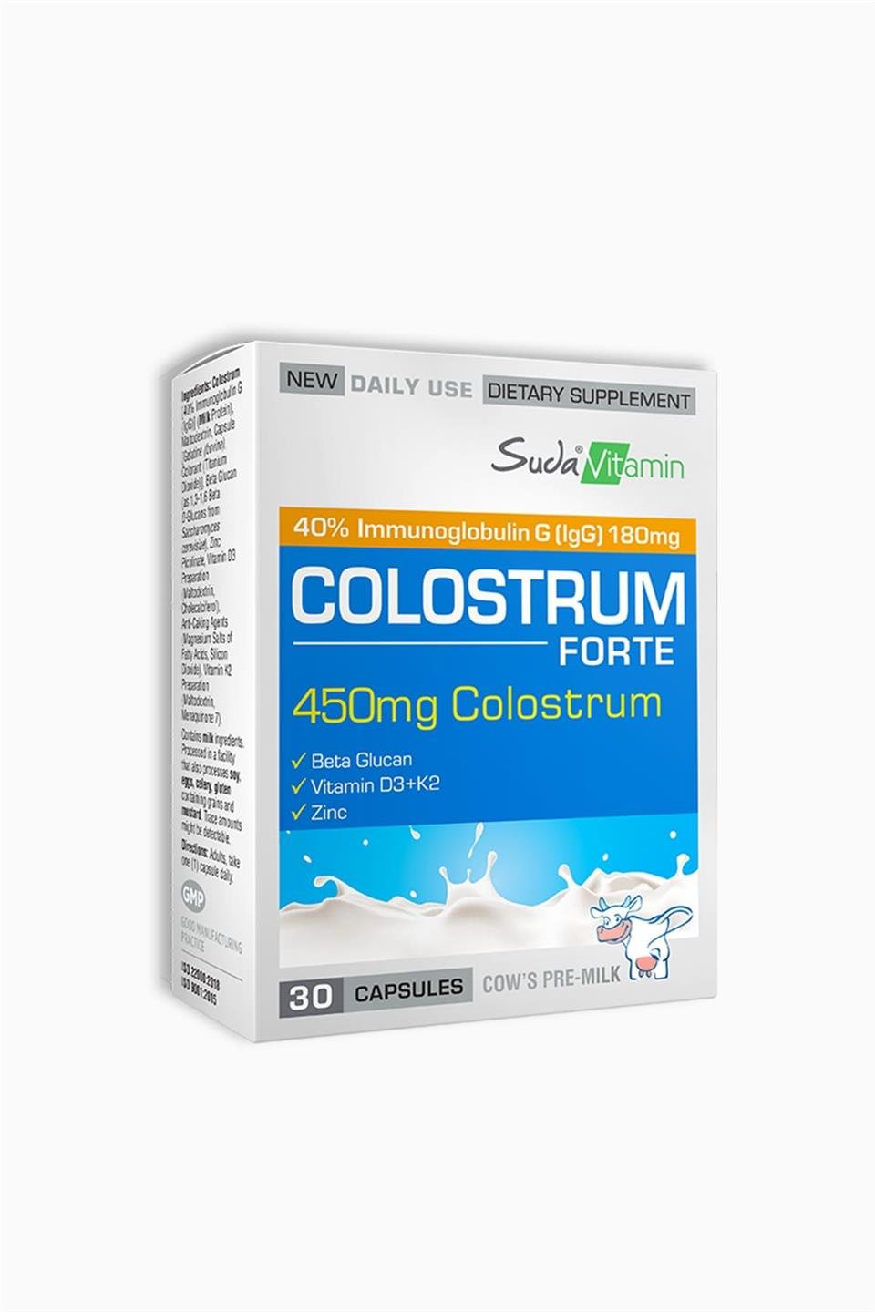 Suda Vitamin Colostrum Forte 450 mg 30 Kapsül