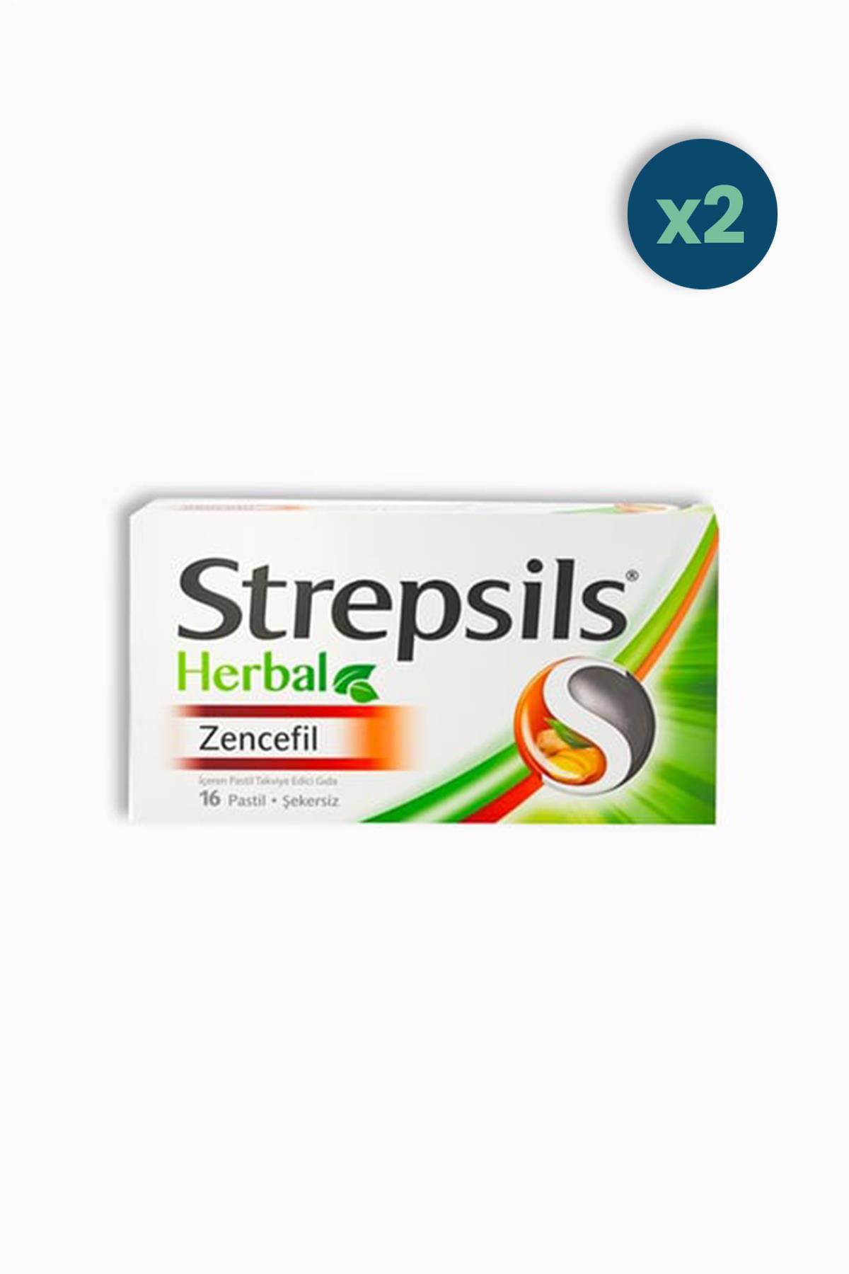 Strepsils Herbal Zencefil Aromalı 16 Pastil 2 Adet