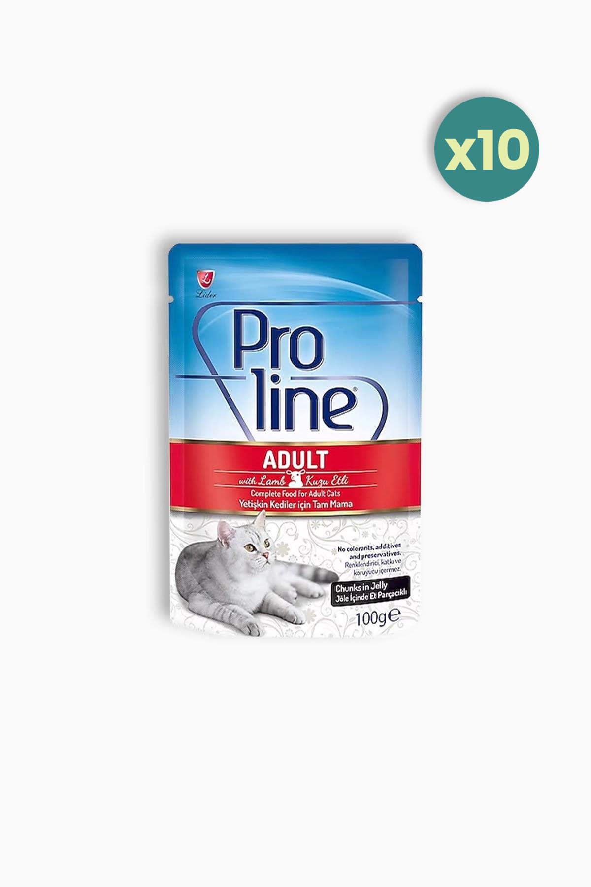 Proline Pouch Kuzu Etli Yetişkin Kedi Konservesi 100 gr 10 Adet
