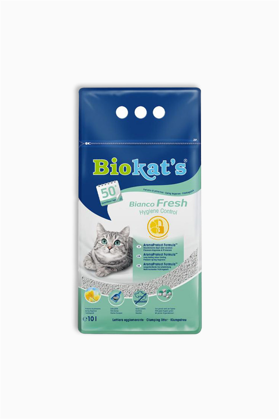 Gimcat Biokat'S Bianco Fresh Hygiene Control 10Lt | Keypet | Gimcat Biokat'S Bianco Fresh Hygiene Control 10Lt