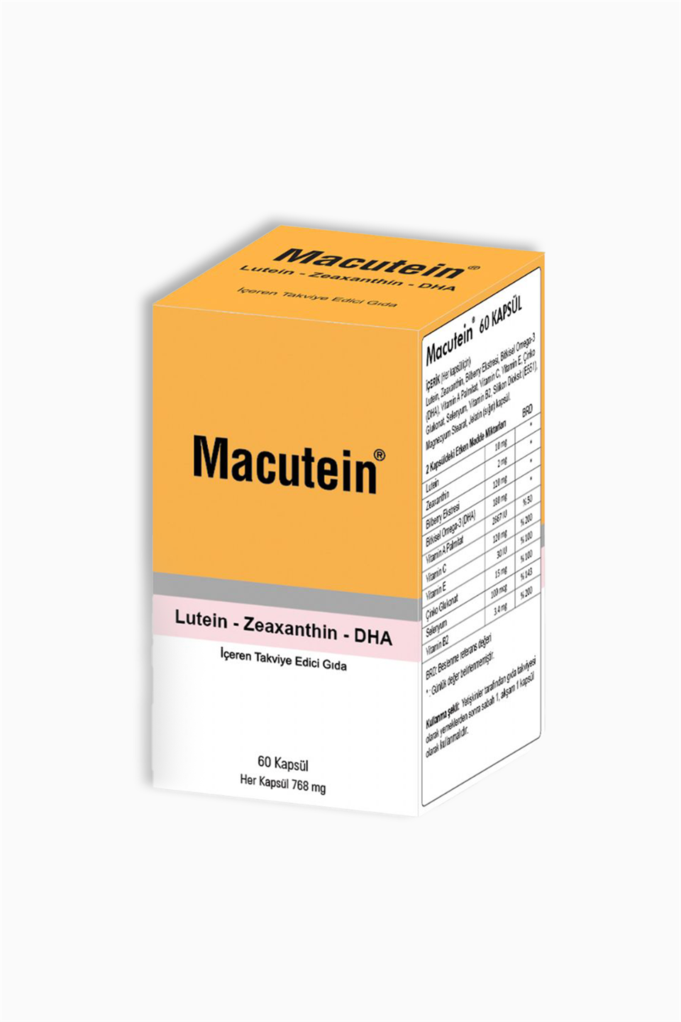 Macutein 60 Kapsül | RC FARMA | Macutein 60 Kapsül