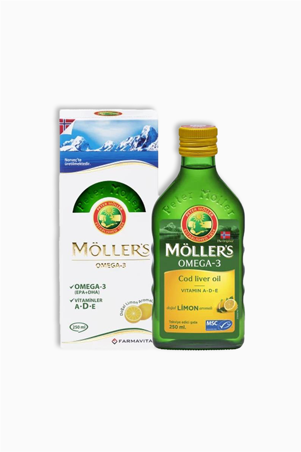Möller's Omega 3 Limonlu Balık Yağı Şurubu 250 ml | Möller's | Möller's Omega 3 Limonlu Balık Yağı Şurubu 250 ml