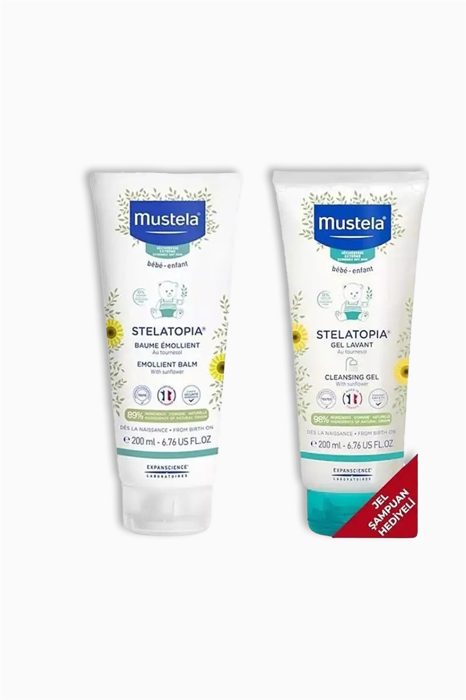 Mustela Stelatopia Emollient Balsam 200 Ml + Stelatopia Cleansing Gel 200 Ml | Mustela | Mustela Stelatopia Emollient Balsam 200 Ml + Stelatopia Cleansing Gel 200 Ml