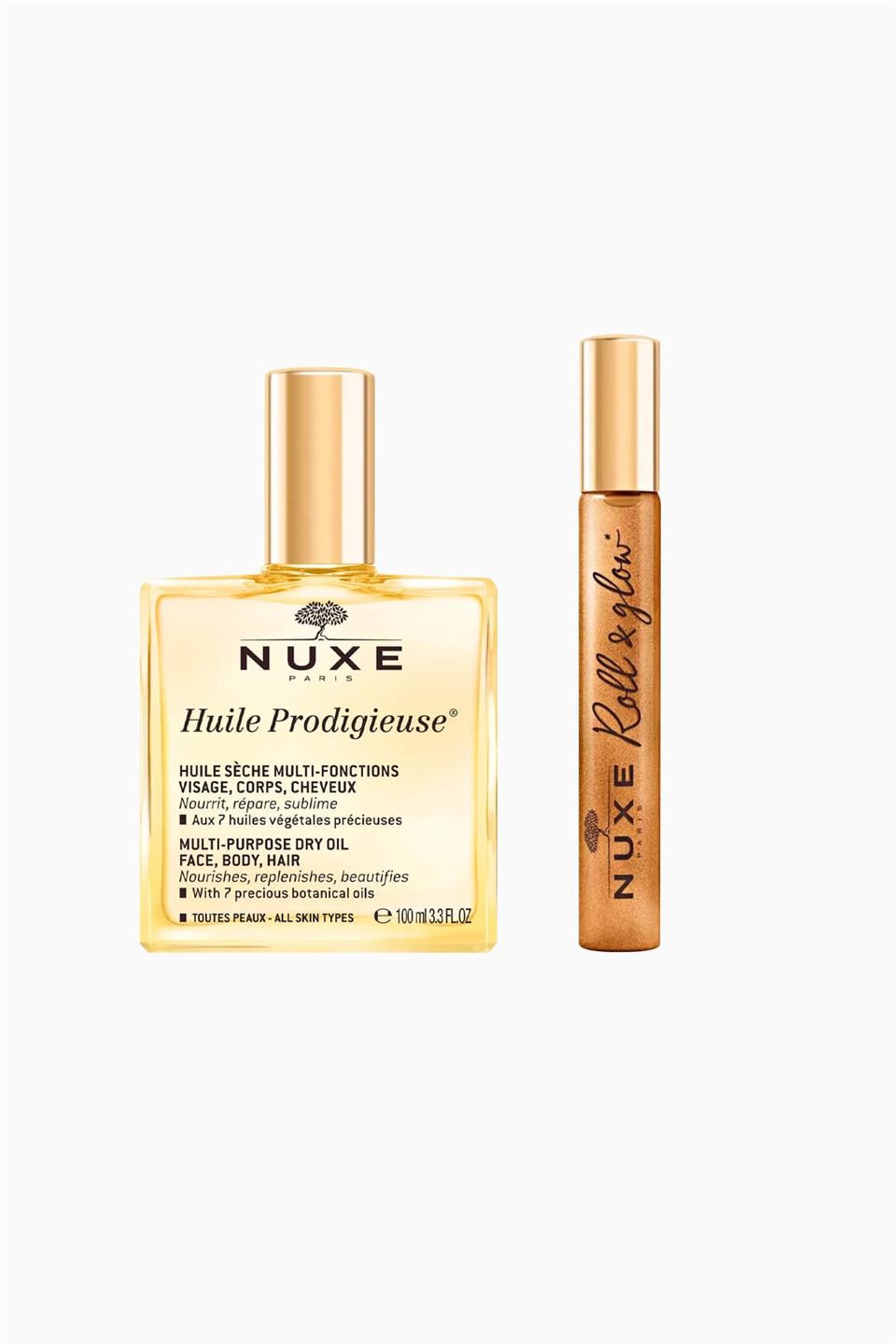 Nuxe Huile Prodigieuse Çok Amaçlı Kuru Yağ 100 ml + Nuxe Huile Prodigieuse Or 8 ml | Nuxe | Nuxe Huile Prodigieuse Çok Amaçlı Kuru Yağ 100 ml + Nuxe Huile Prodigieuse Or 8 ml