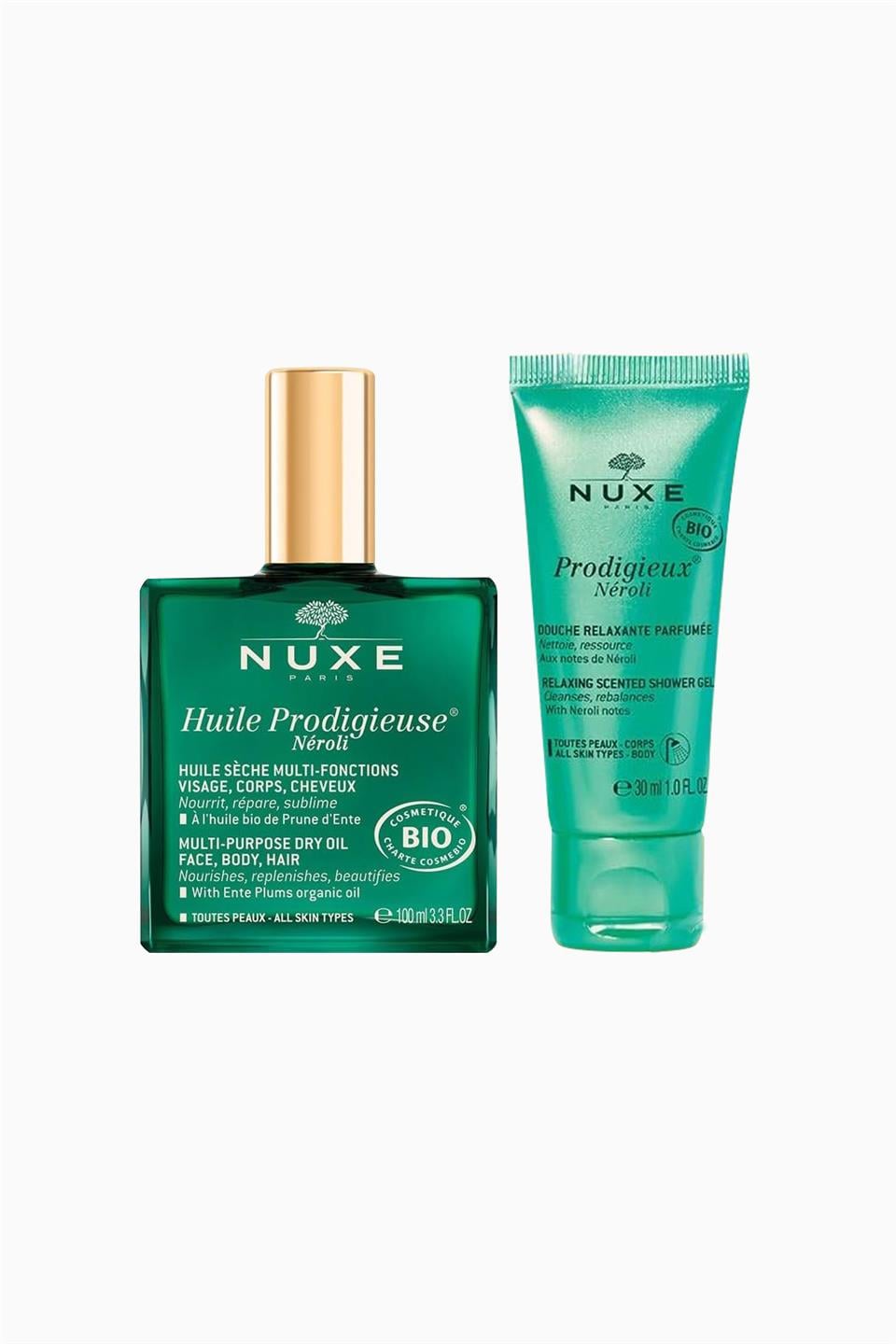 Nuxe Huile Prodigieuse Neroli Bio 100 ml + Shower Gel Organic 30 ml | Nuxe | Nuxe Huile Prodigieuse Neroli Bio 100 ml + Shower Gel Organic 30 ml