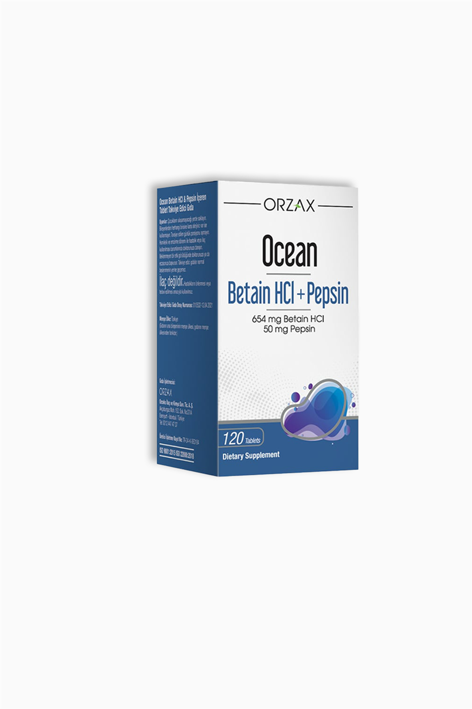 Ocean Betain Hcı+ Pepsin Takviye Edici Gıda 120 Tablet | Orzax | Ocean Betain Hcı+ Pepsin Takviye Edici Gıda 120 Tablet