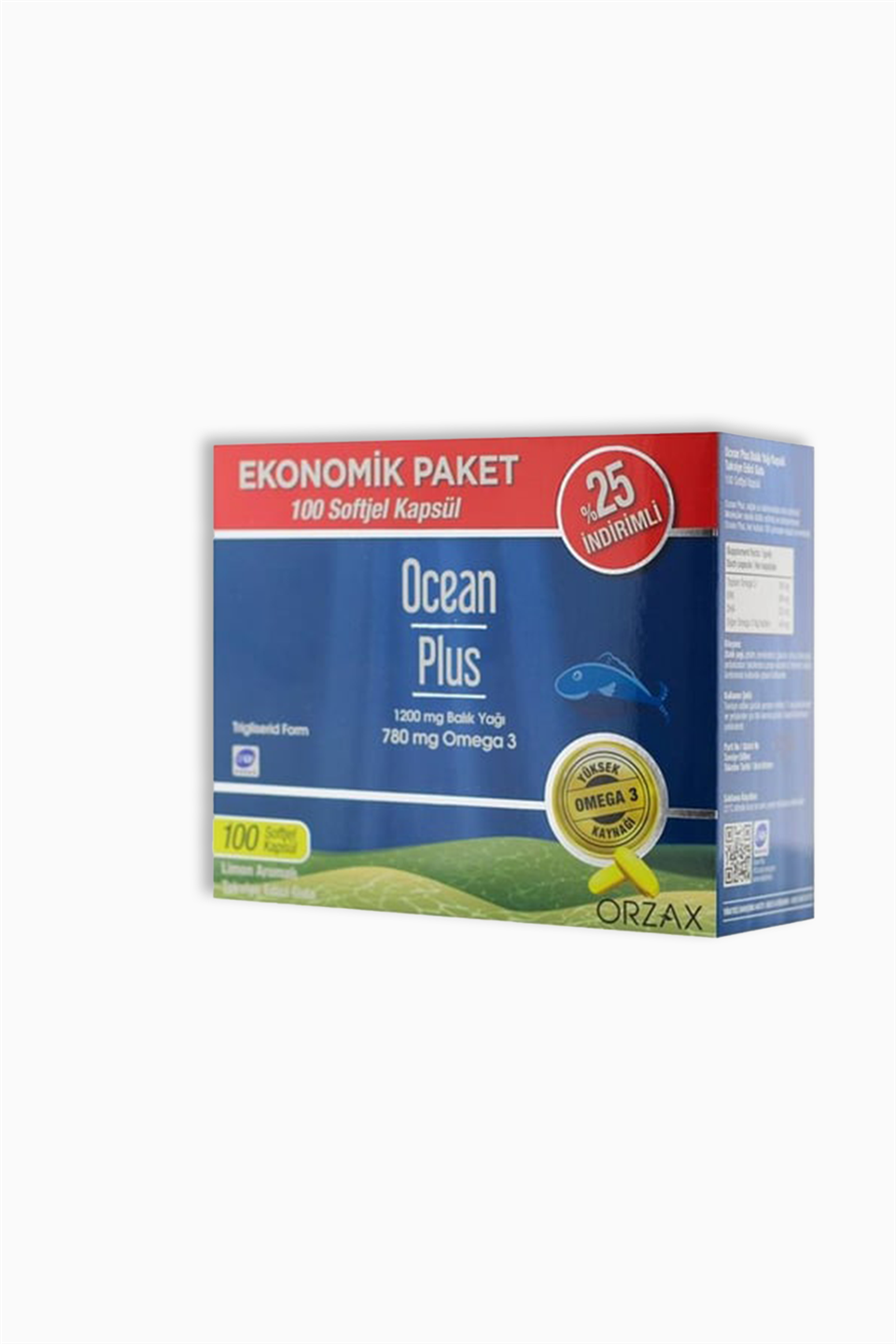 Ocean Plus 1200 mg 100 Softjel - %25 İndirimli | Orzax | Ocean Plus 1200 mg 100 Softjel - %25 İndirimli