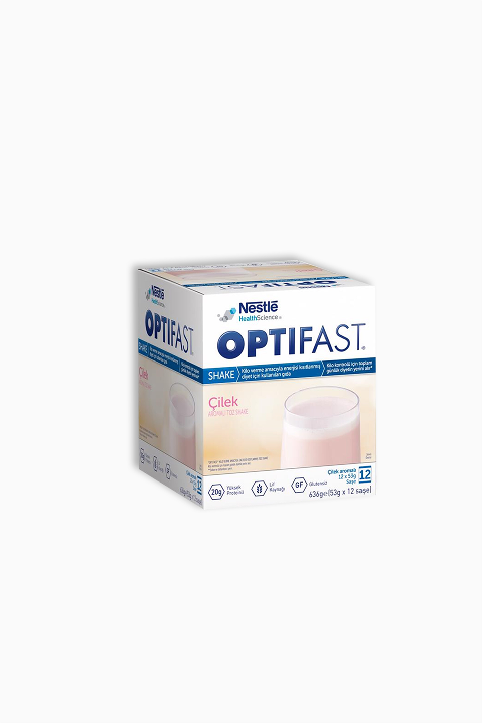 Optifast Çilek Aromalı Milk Shake 53 gr x 12 Saşe | Nestle | Optifast Çilek Aromalı Milk Shake 53 gr x 12 Saşe