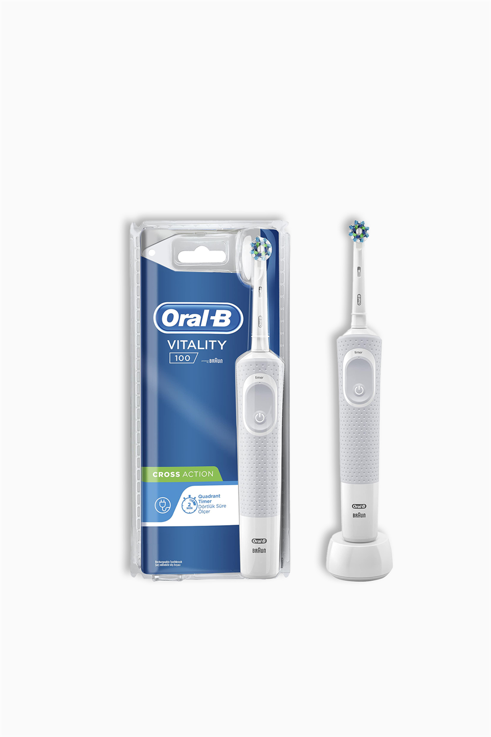 Oral-B Vitality 100 Cross Action Şarjlı Diş Fırçası | Oral-B | Oral-B Vitality 100 Cross Action Şarjlı Diş Fırçası