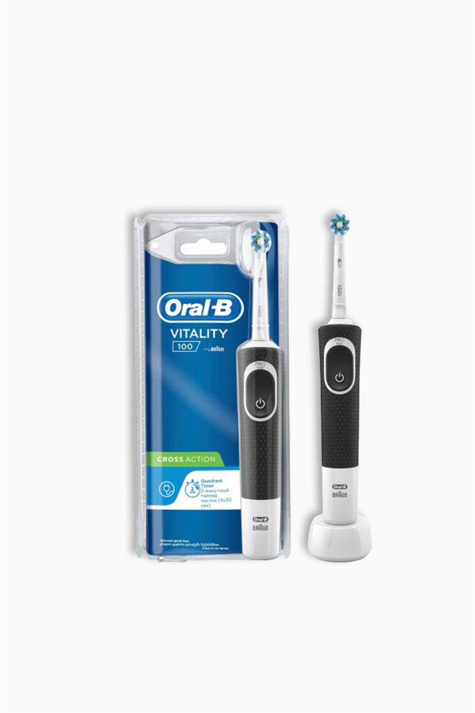 Oral-B Vitality 100 Cross Action Şarjlı Diş Fırçası Black | Oral-B | Oral-B Vitality 100 Cross Action Şarjlı Diş Fırçası Black