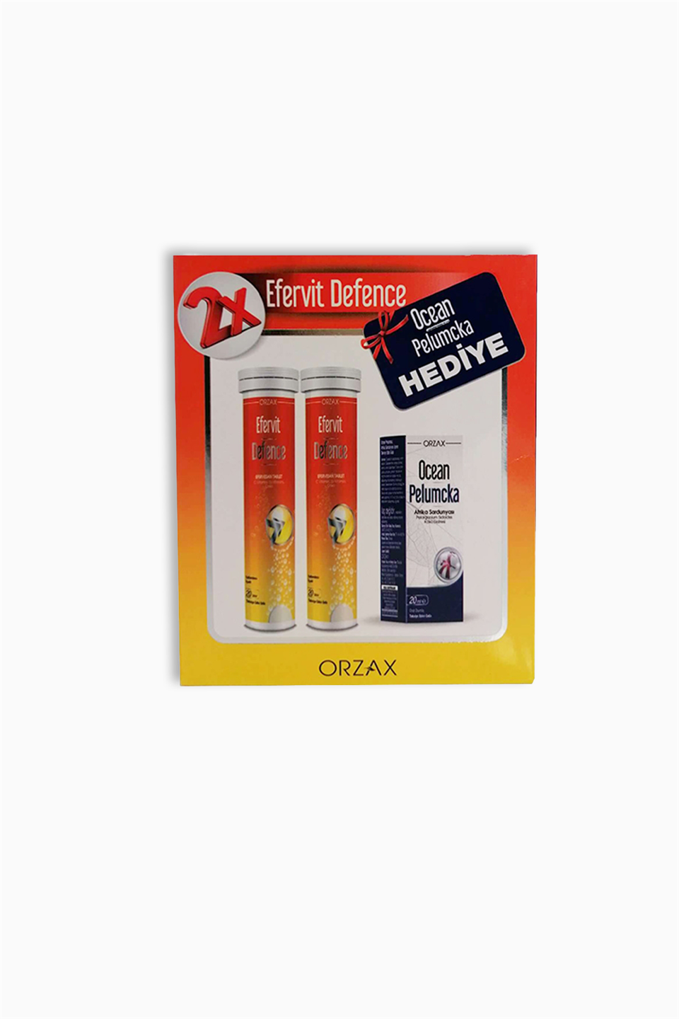 Orzax Efervit Defence Takviye Edici Gıda 20 Tablet 2'li + Ocean Pelumcka 20 ml Hediye | Orzax | Orzax Efervit Defence Takviye Edici Gıda 20 Tablet 2'li + Ocean Pelumcka 20 ml Hediye