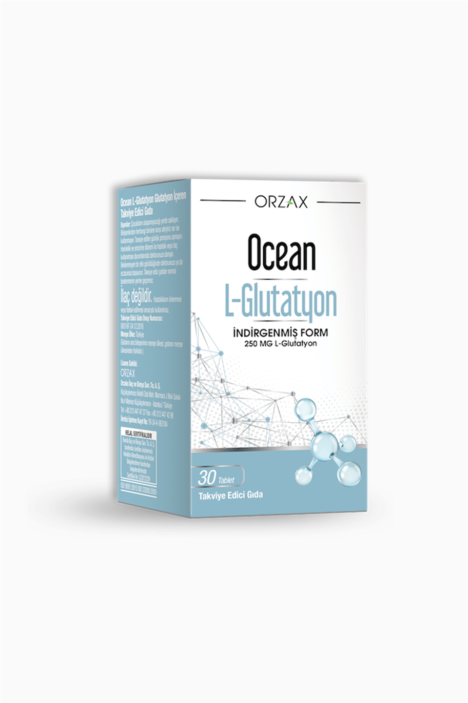 Orzax Ocean L-Glutatyon 250 mg 30 Tablet | Orzax | Orzax Ocean L-Glutatyon 250 mg 30 Tablet