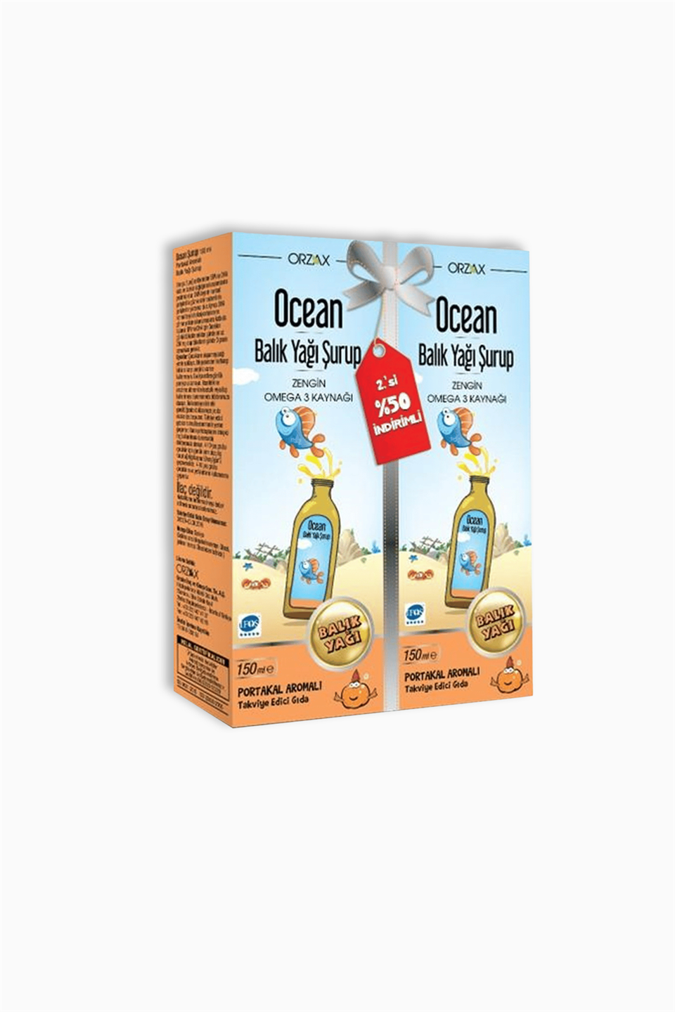 Orzax Ocean Omega 3 Portakallı Balık Yağı Şurubu 150 ml İkincisi %50 İndirimli | Orzax | Orzax Ocean Omega 3 Portakallı Balık Yağı Şurubu Kral Şakir 150 ml İkincisi %50 İndirimli