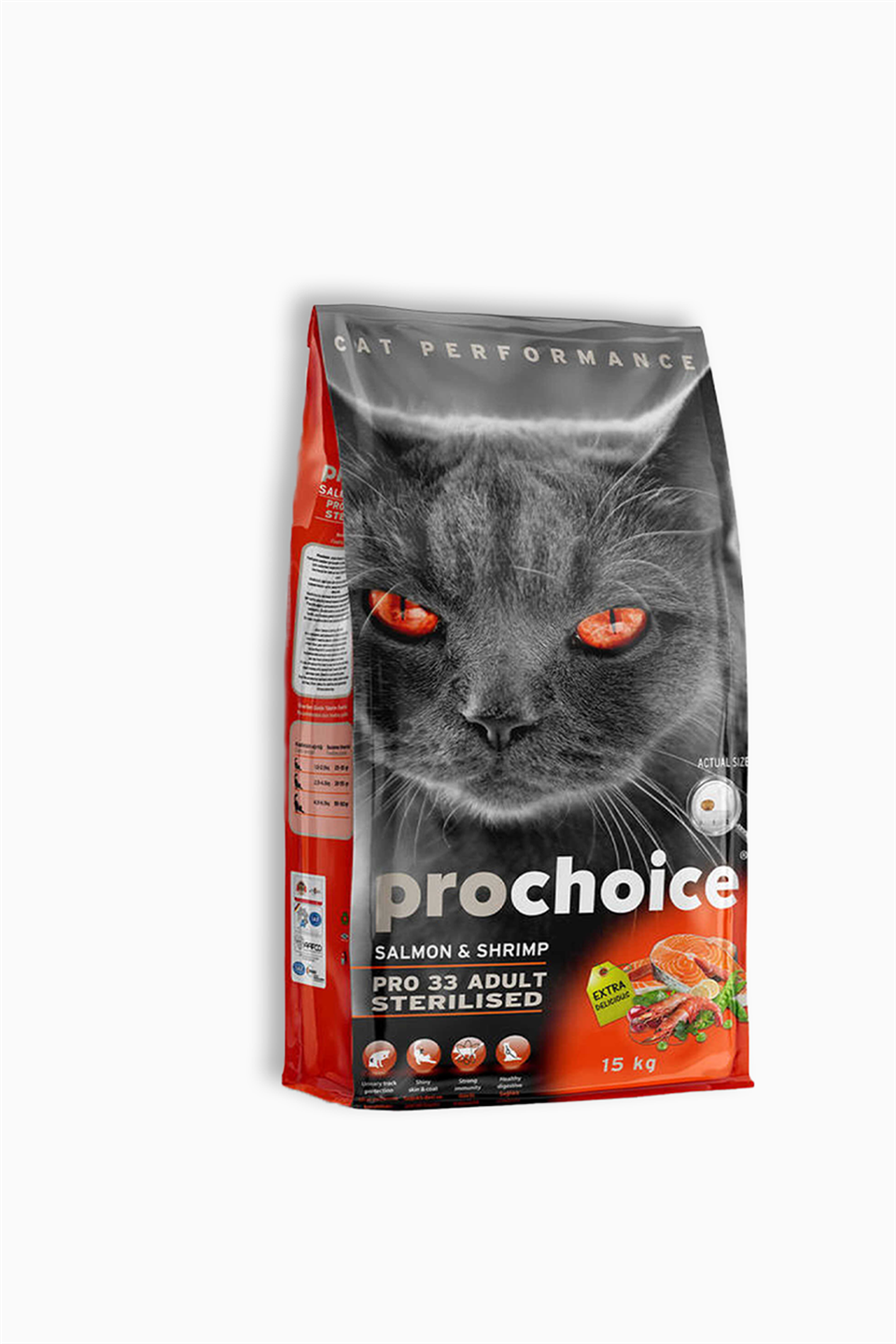 Prochoice Pro 33 Somonlu Ve Karidesli Kısırlaştırılmış Kedi Maması 15 Kg | Prochoice | Prochoice Pro 33 Somonlu Ve Karidesli Kısırlaştırılmış Kedi Maması 15 Kg