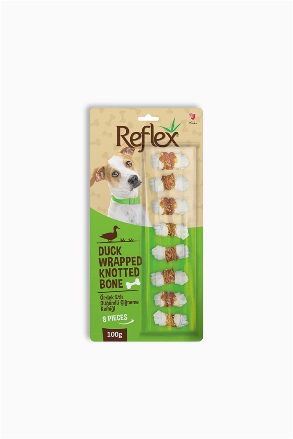 Reflex Ördek Etli Düğümlü 8li Köpek Ödül Kemiği 100 Gr | Reflex | Reflex Ördek Etli Düğümlü 8li Köpek Ödül Kemiği 100 Gr