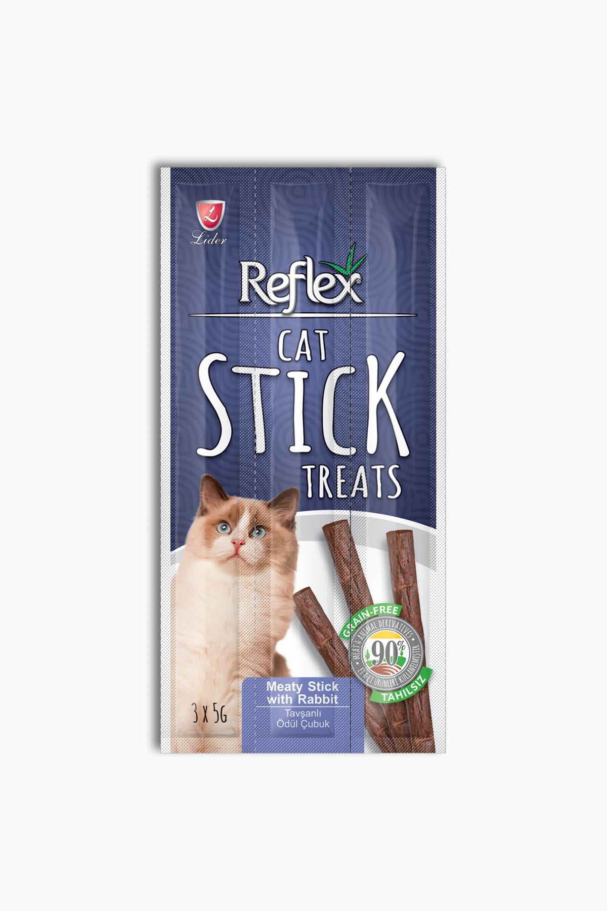 Reflex Sticks Tavşanlı Kedi Ödül Çubuğu 3*5 Gr | Reflex | Reflex Sticks Tavşanlı Kedi Ödül Çubuğu 3*5 Gr