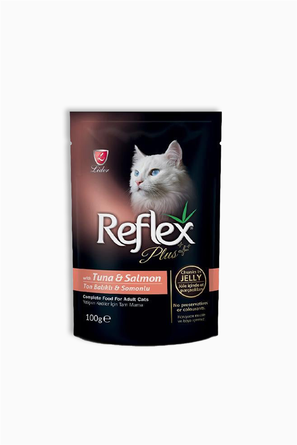 Reflex Ton Balıklı & Somonlu Pouch Jelly Kedi Konserve 100 Gr | Reflex | Reflex Ton Balıklı & Somonlu Pouch Jelly Kedi Konserve 100 Gr