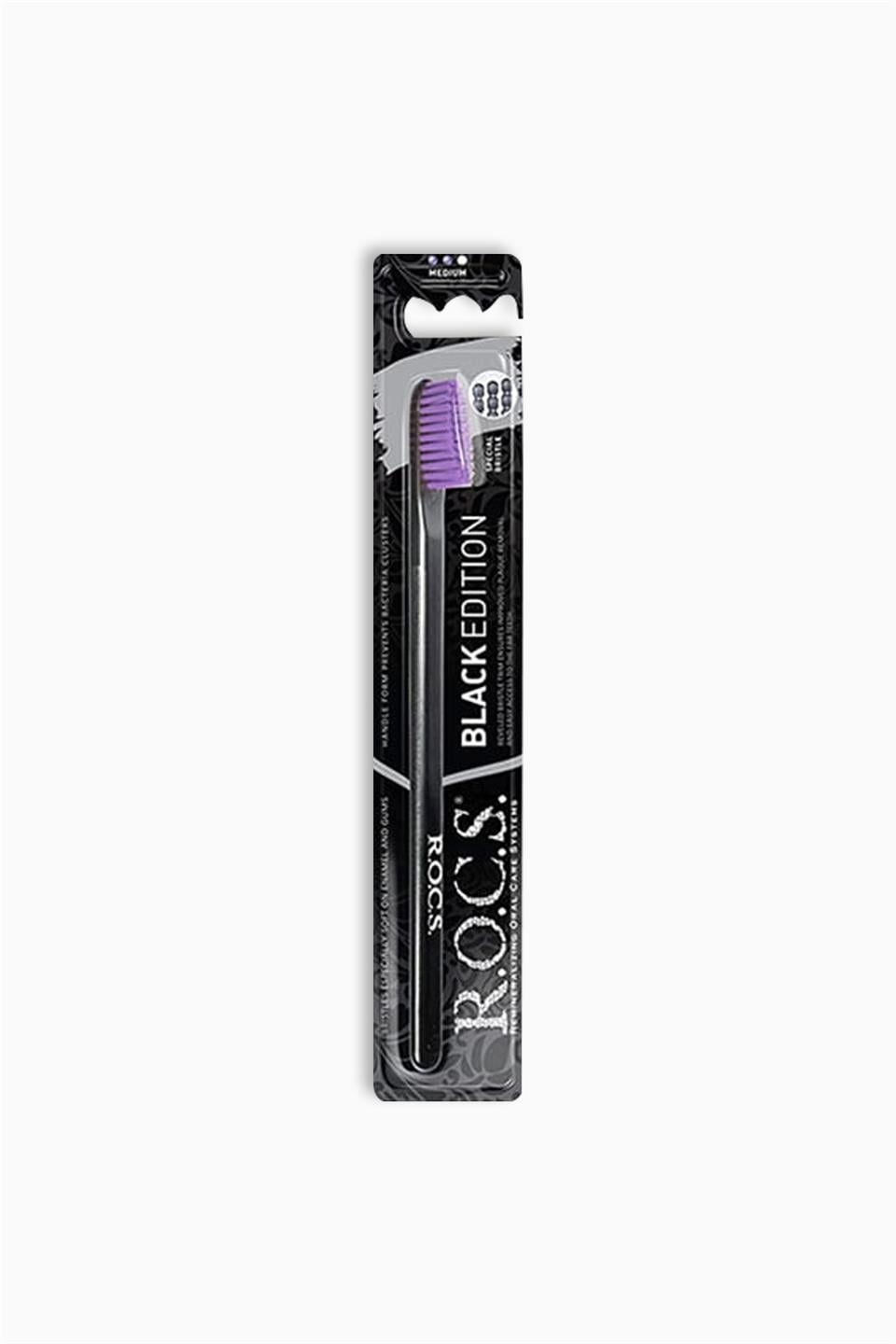 Rocs Diş Fırçası Black Edition-Mor | Rocs | Rocs Diş Fırçası Black Edition-Mor