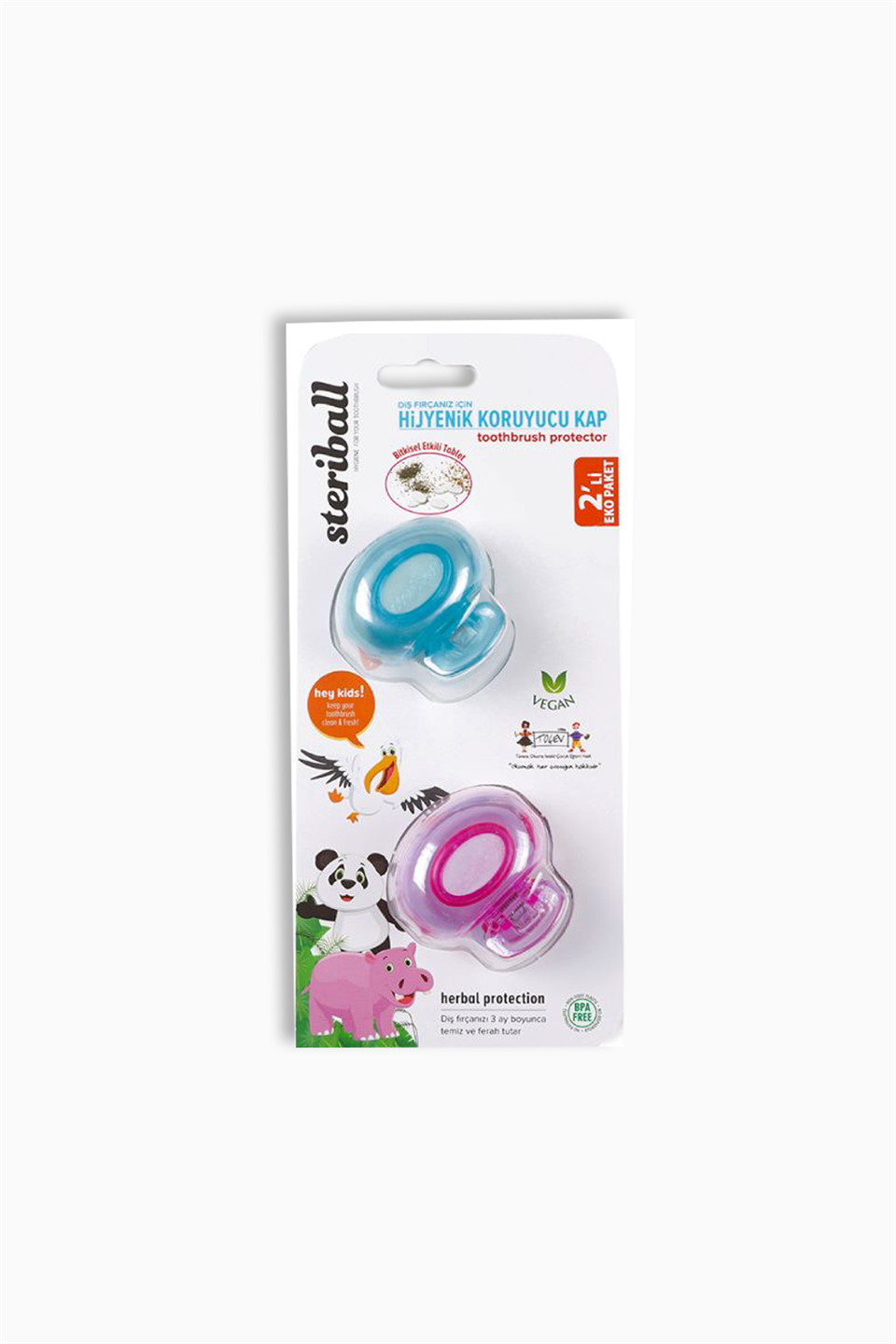 Steriball Diş Fırçası Koruma Kabı - Çocuk 2'li | Steriball | Steriball Diş Fırçası Koruma Kabı - Çocuk 2'li