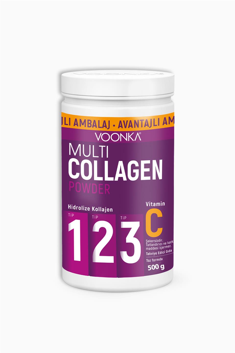 Voonka Multi Collagen Powder 500 Gr | Voonka | Voonka Multi Collagen Powder 500 Gr