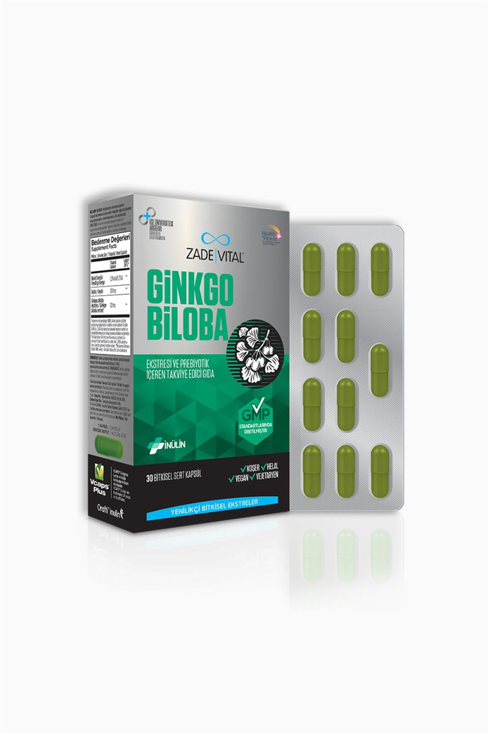 Zade Vital Ginkgo Biloba 30 Blister Kapsül | Zade Vital | Zade Vital Ginkgo Biloba 30 Blister Kapsül