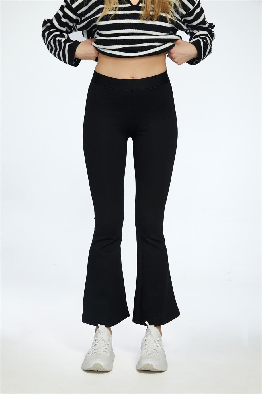 İSPANYOL PAÇA SIKI DOKULU ÇELİK ÖRME TAYT
