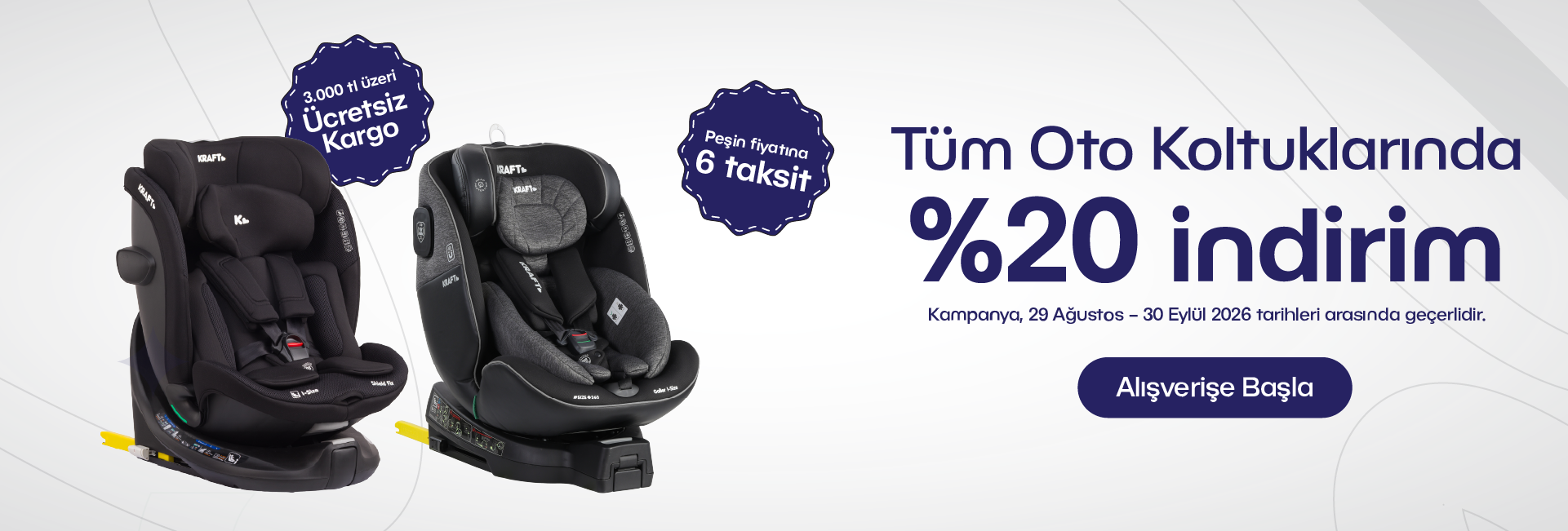 oto koltuklarında %20 indirim
