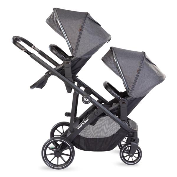 Dual İkiz Bebek Arabası Koyu Gri