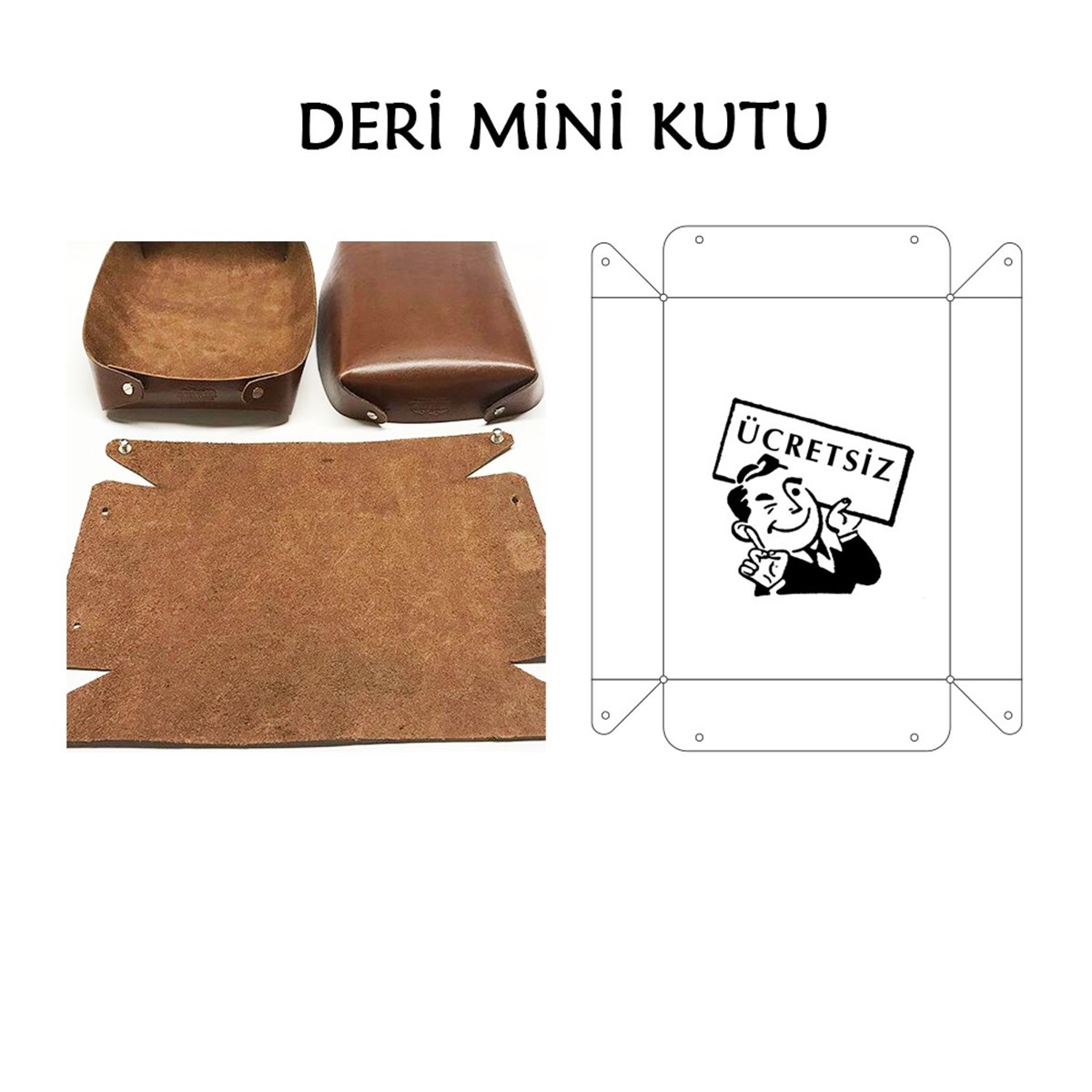 Deri Tabak| Leather Box (Free Pattern)Deri Tabak