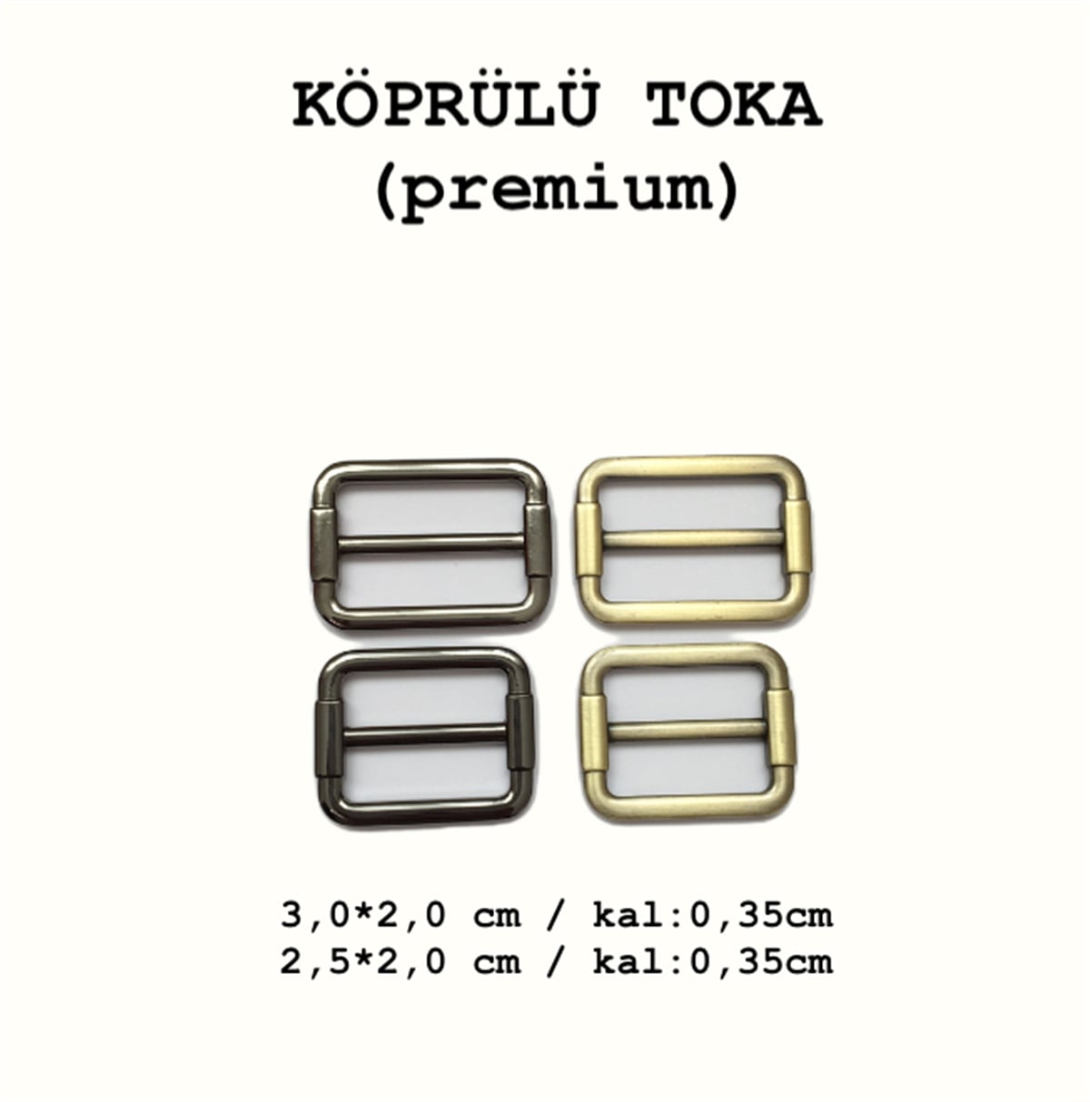 Köprülü Toka (Premium) Antrasit & Lıght Gold