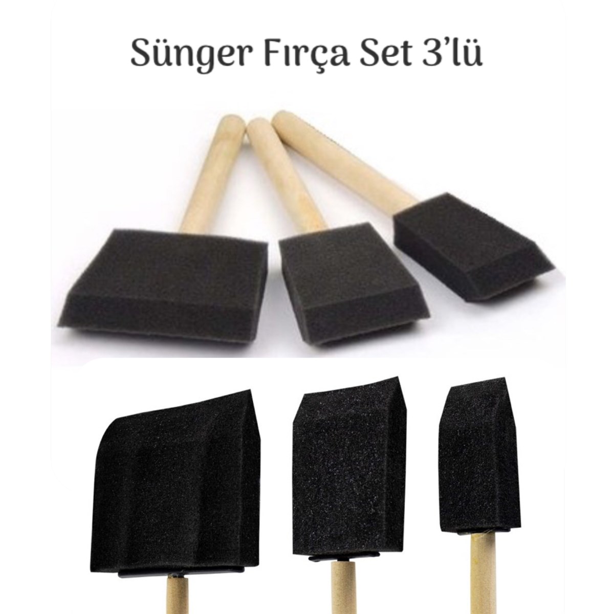 Sünger Fırça Set 3lü