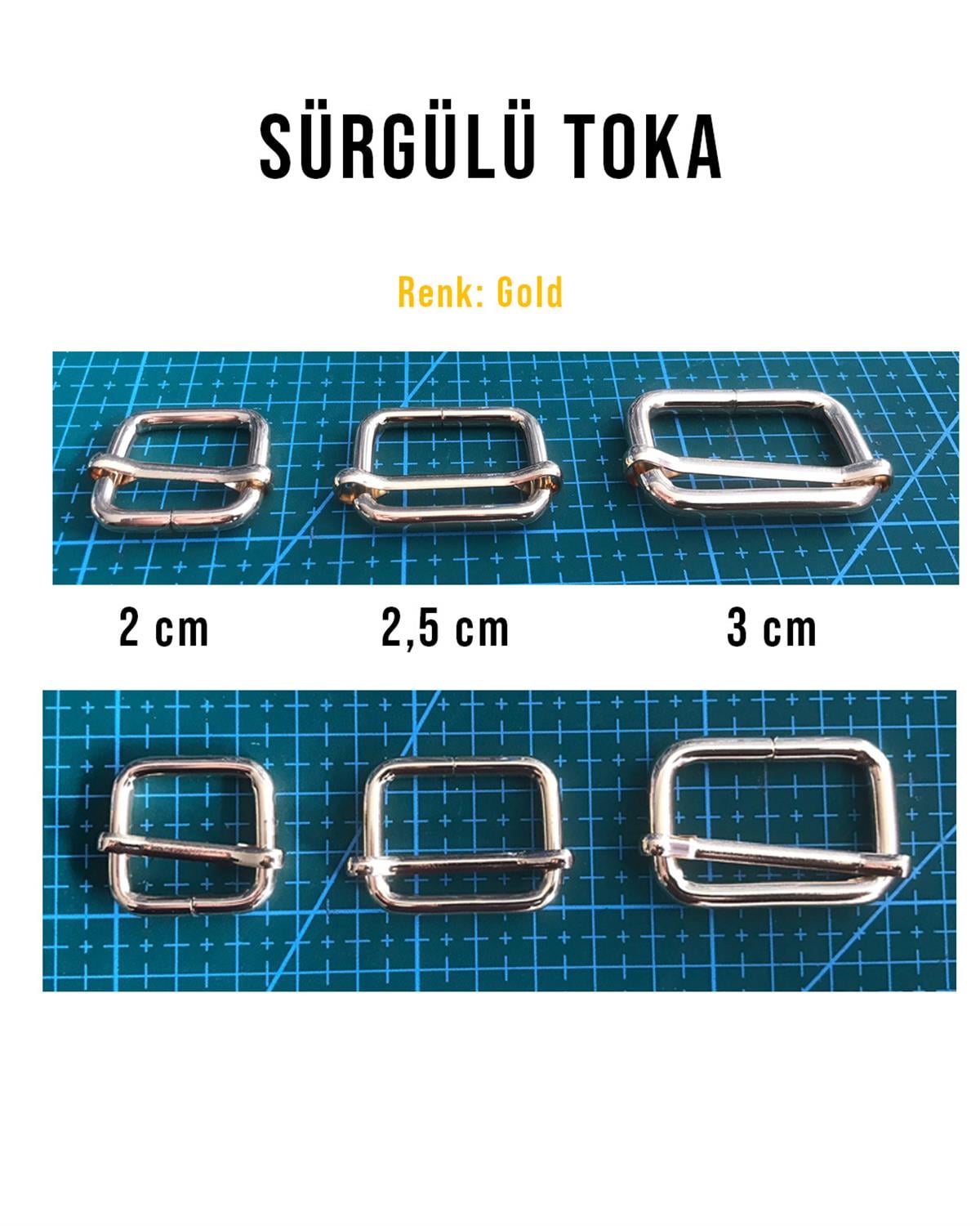 Sürgülü Toka (Premium) | derimalzeme.comSürgülü Toka (Premium) Gold