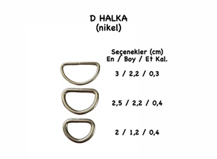 D Halka (2 Adet,Nikel)