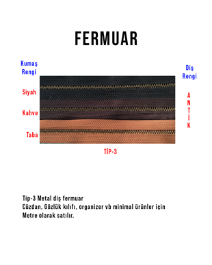 Fermuar Metal Diş (Tip-3)