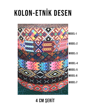 Kolon-Etnik Desen (Çanta Askısı) 4 cm
