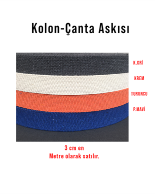Kolon-Pamuk Kolon (Çanta Askısı) 3 cm