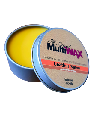 MultiWAX Leather Salve Tamamen doğal bileşenler ile formüle edilmiş bakım, temizleme, yumşatma, güçlendirme sağlarken mükemmel su itme sağlayan, deri bakım waxıdır. Deri ürünlerinizin uzun yıllar kullanımını garanti eder.MultiWAX Leather Salve