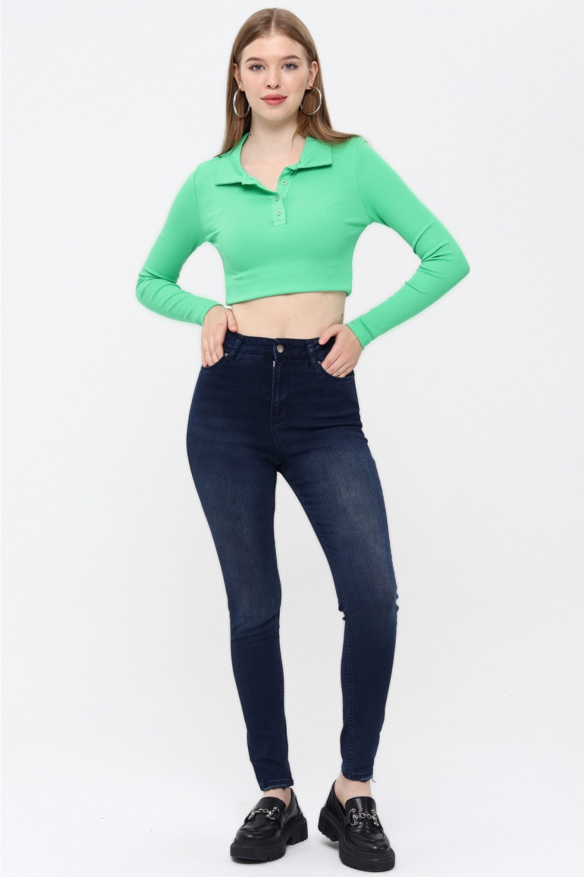 The Bark Skinny Jean Kadın Pantolon 1031-264 Lacivert