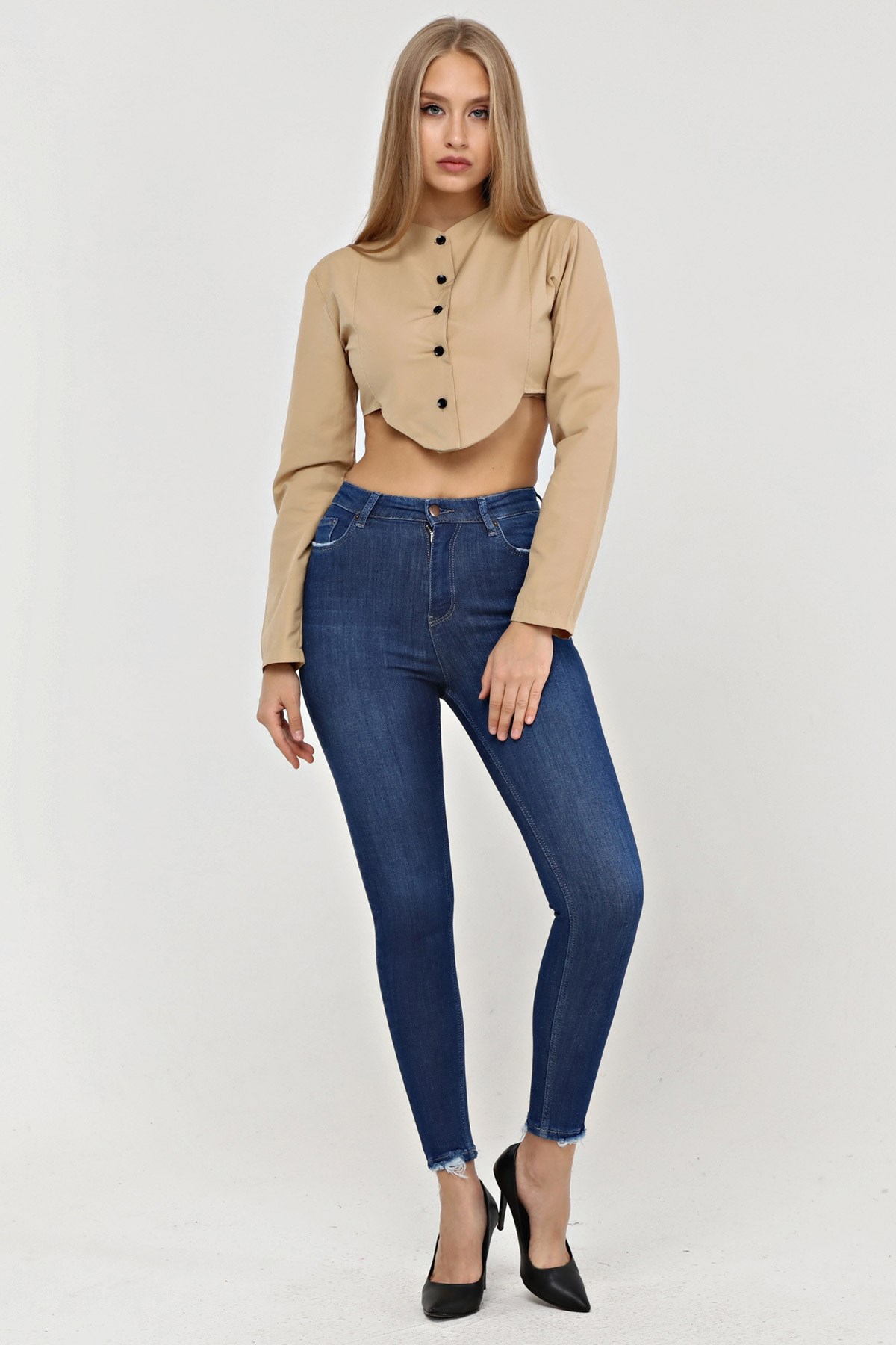 The Bark Skinny Jean Kadın Pantolon 1031-967 Mavi
