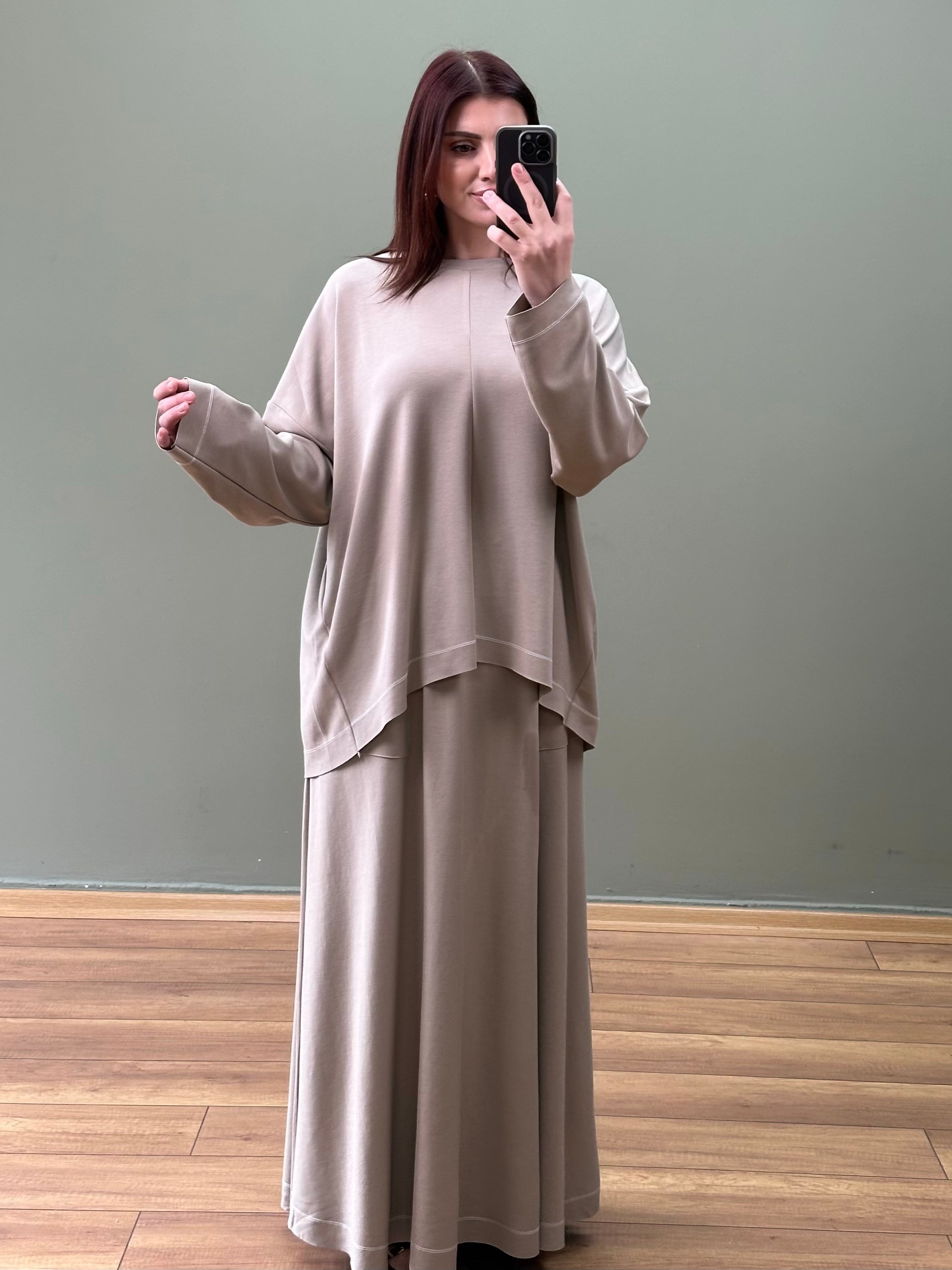 ETEKLİ İKİ İPLİK TAKIM KREM