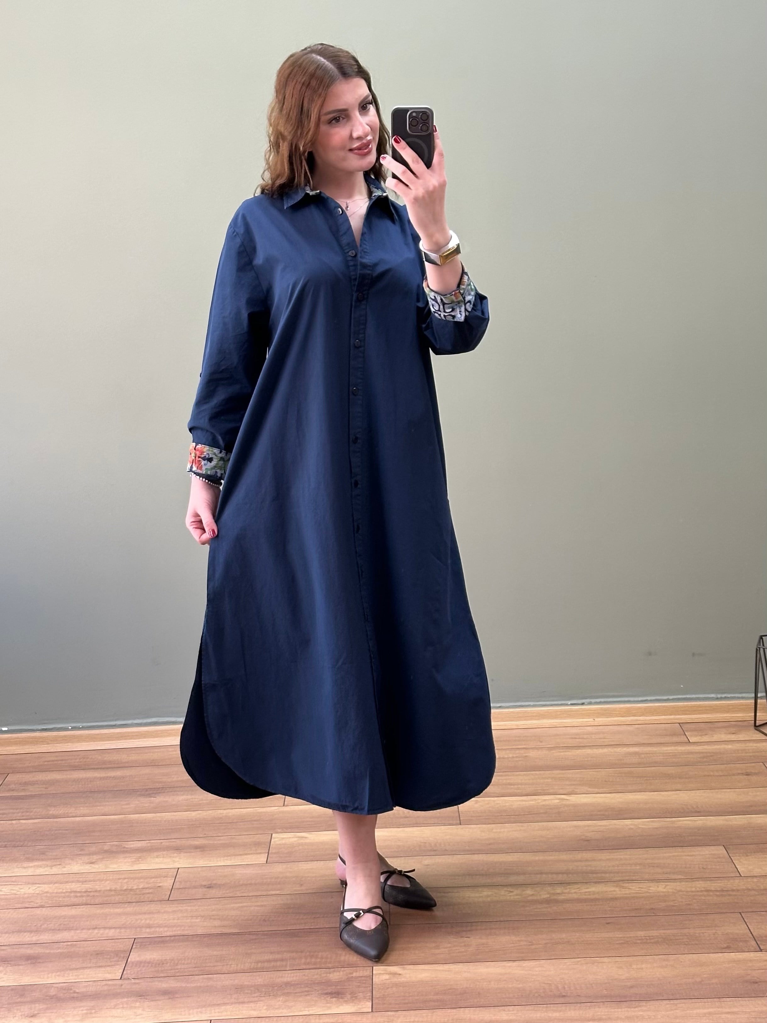 PREMİUM LONDON ELBİSE LACİVERT 