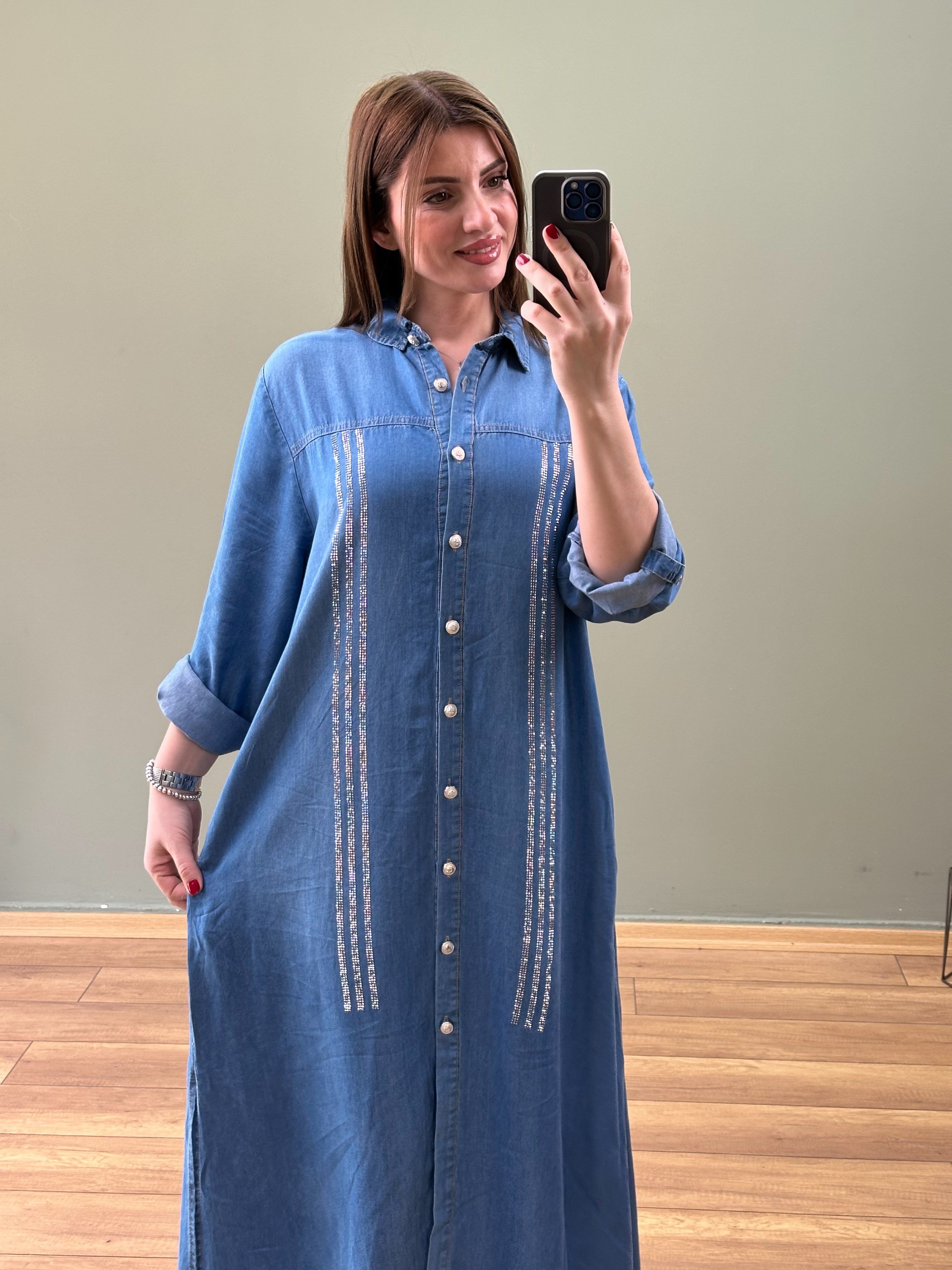 PREMIUM TENSEL TAŞLI ELBİSE