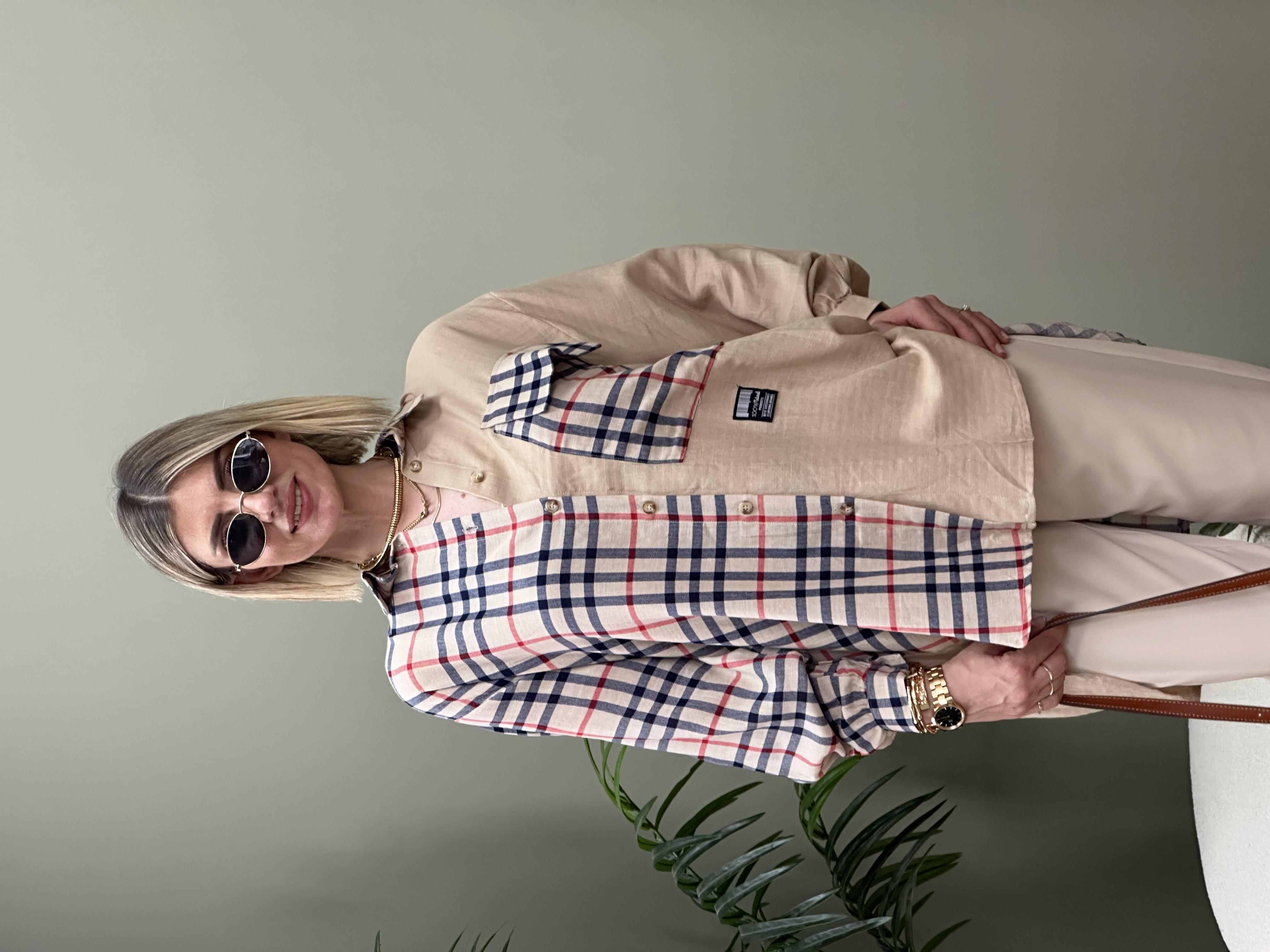 STİLL GÖMLEK TUNİK EKOSE DESEN 