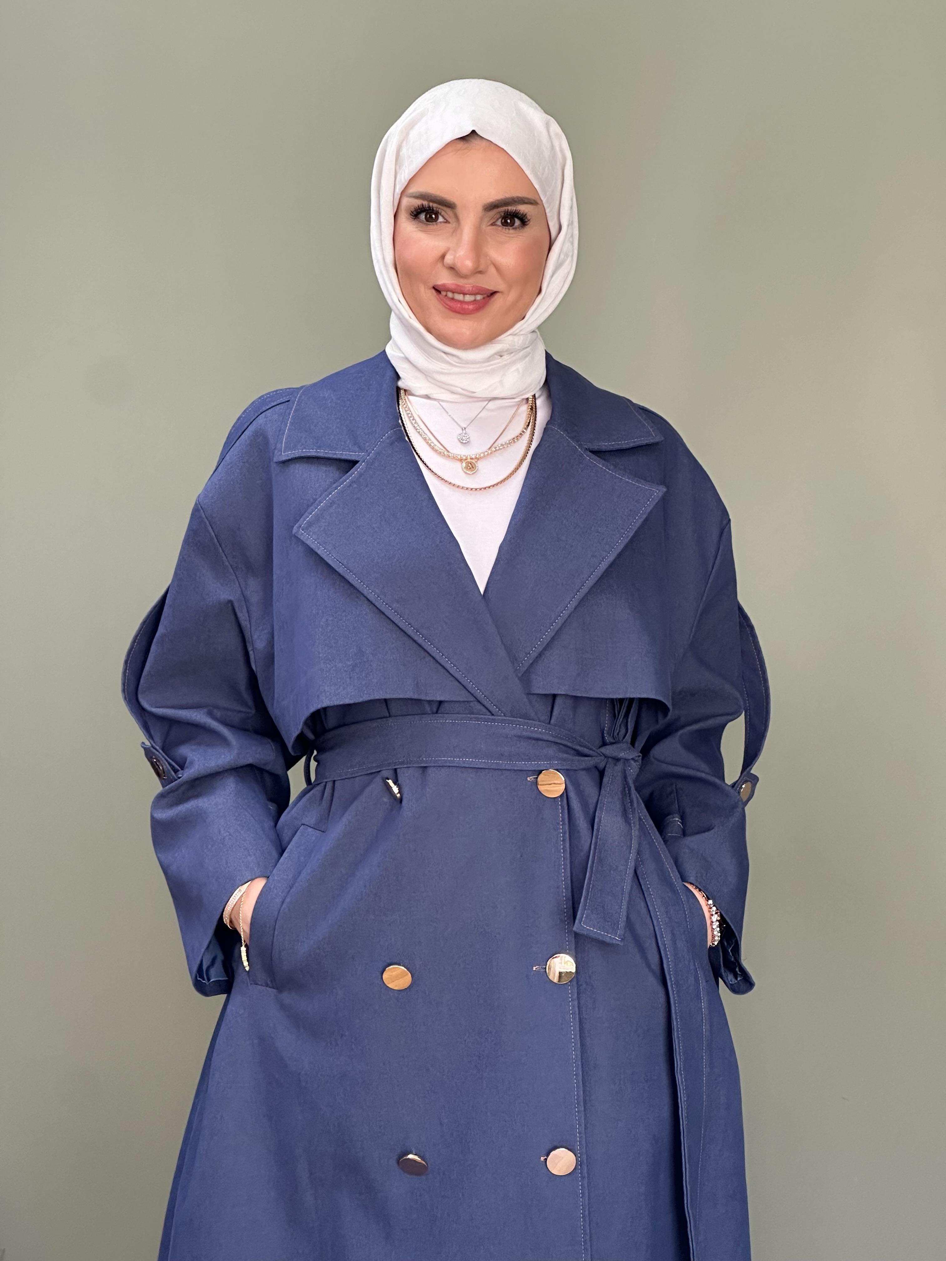 TASARIM DENİM TRENÇKOT 