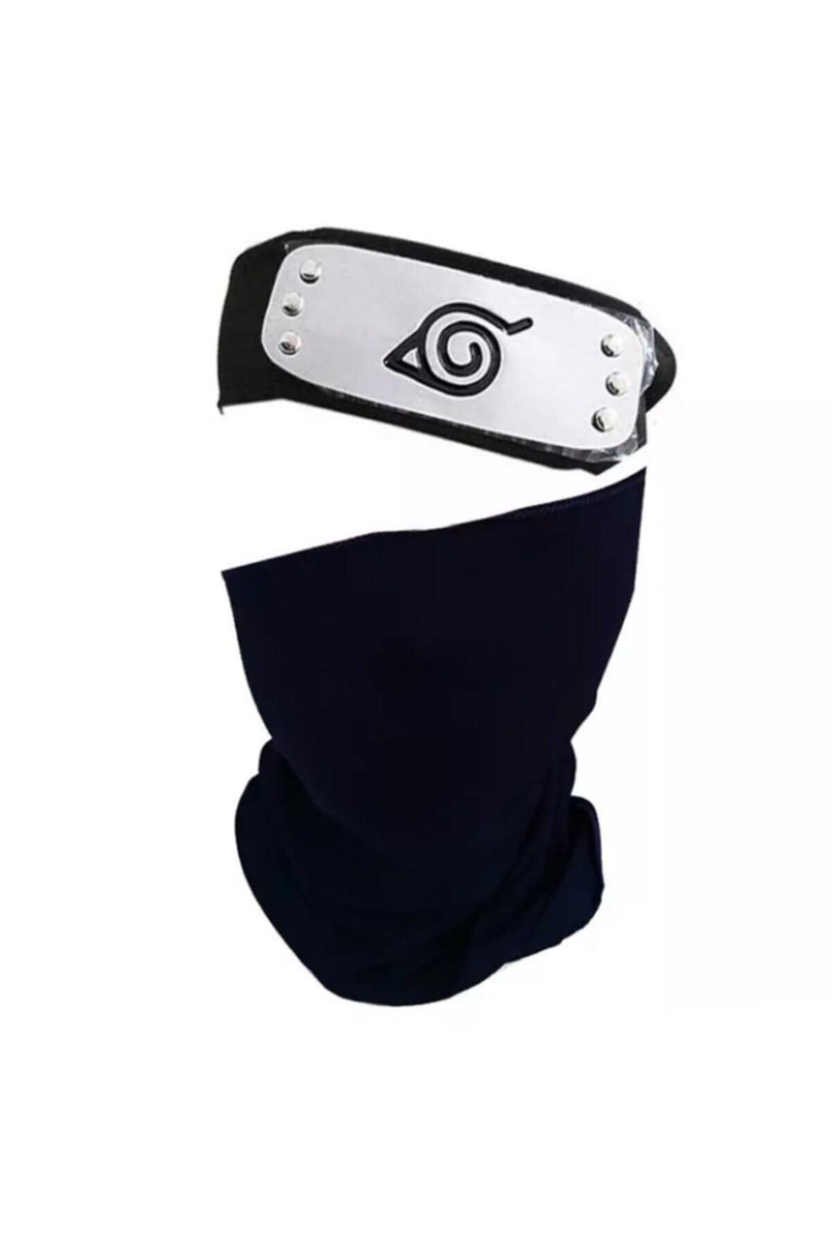  Anime Naruto - Kakashi Hatake Cosplay Unisex Maske Saç Bandı Takımı