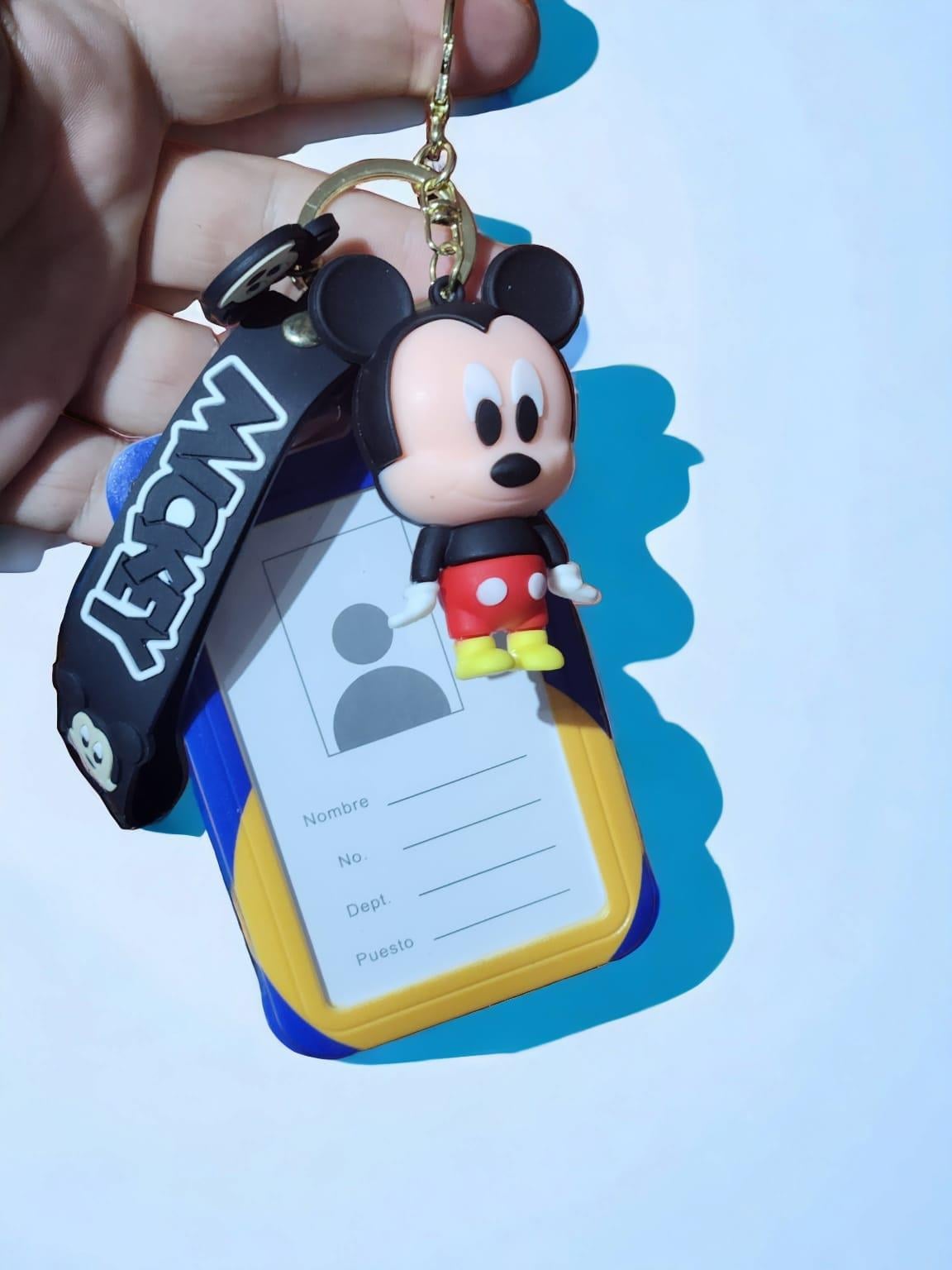  Mickey Figürlü Kartlı Silikon Anahtarlık